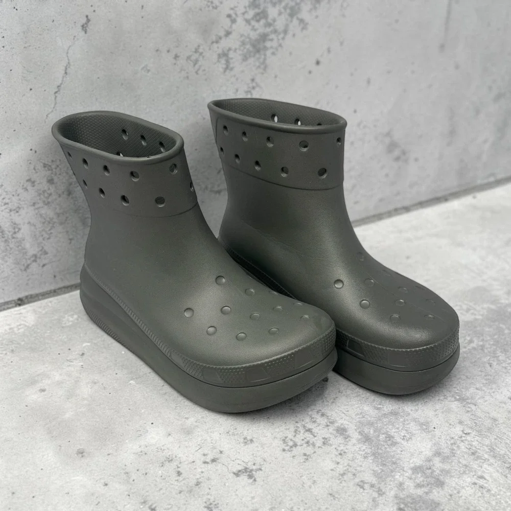 Rare Crocs‎ chunky platform Boot Sample Not For Resale green  M10 W12 Gorpcore
